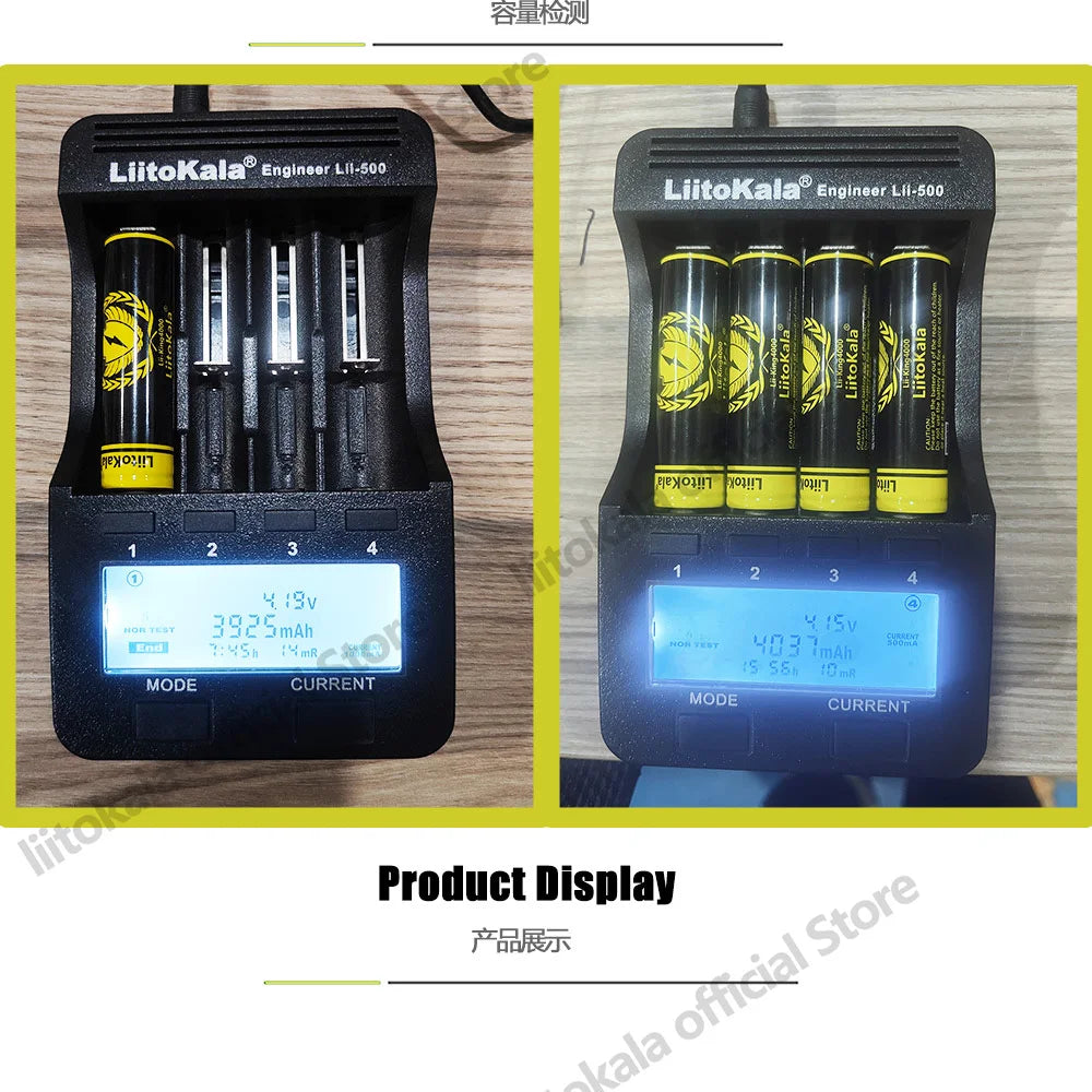 4pcs LiitoKala Lii-King4000 Highest Capacity 18650 4000mAh battery Original 3.6V Reachargeable batteries for flashligh