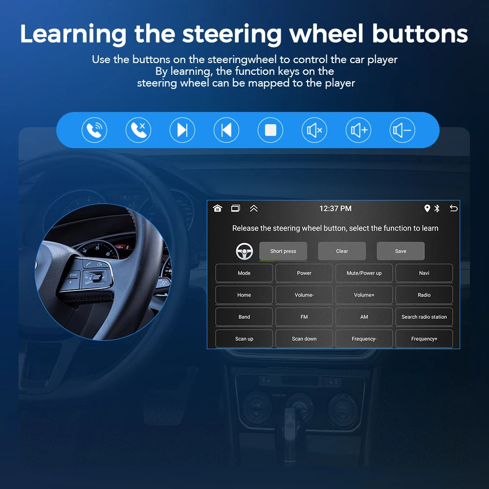 Radio samochodowe 2 Din odtwarzacz multimedialny wideo z CarPlay i Android Auto