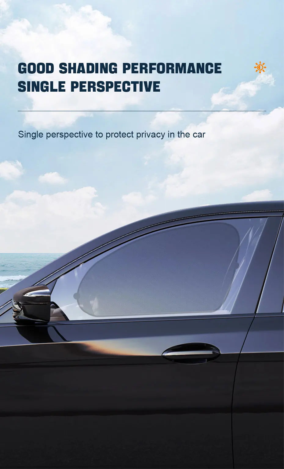 SEAMETAL 2Pcs Side Window Sun Shade for Car Mesh Curtains Sunmmer Sun Protection Window Screen Sunshade UV Blocker Anti-Glare