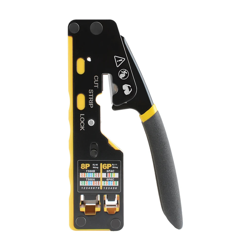 Pass-Through RJ45 Crimping Tool for Ethernet Cables