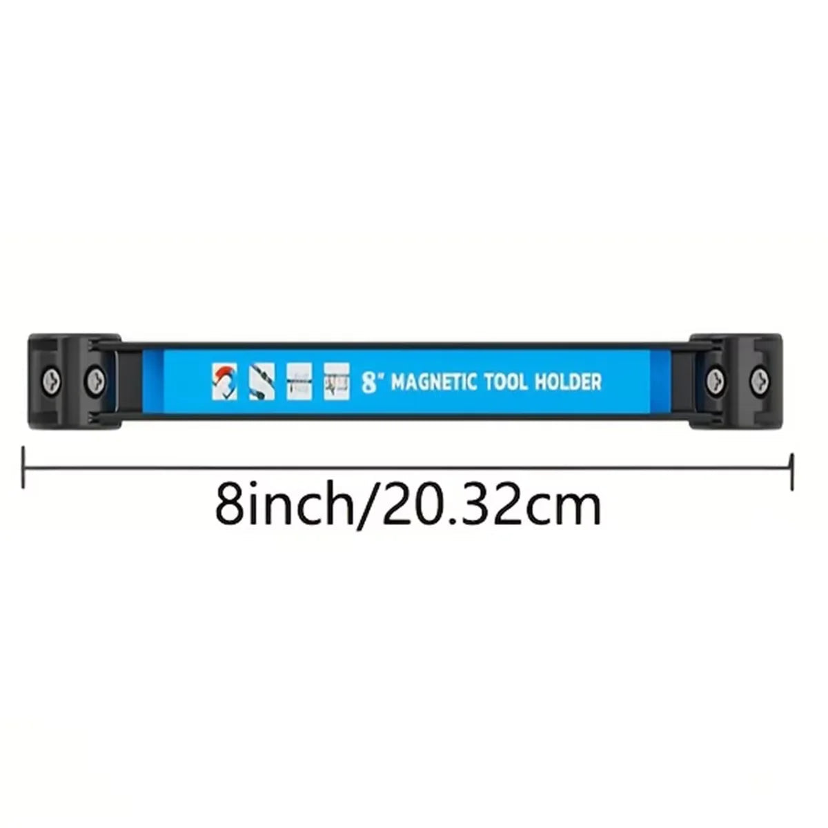8.12,18,24inch Magnetic Tool Holder Heavy Duty Tool Bar,Space Saving Metal Organizer Rack Tool for Workshop Garage Home
