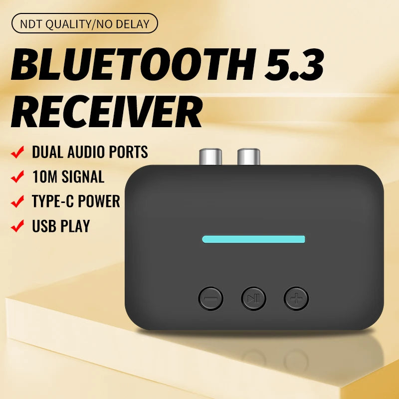 T88 Bluetooth Audio Receiver with AUX and RCA