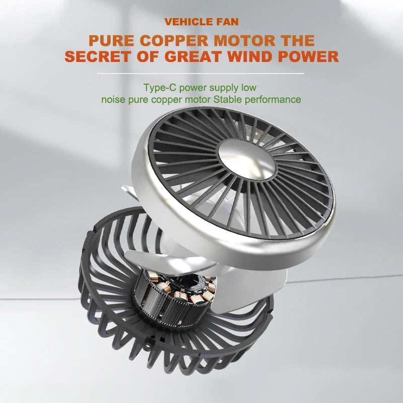 Auton USB-tuulettimen kaksoispää säädettävä takapenkin viilentäjä