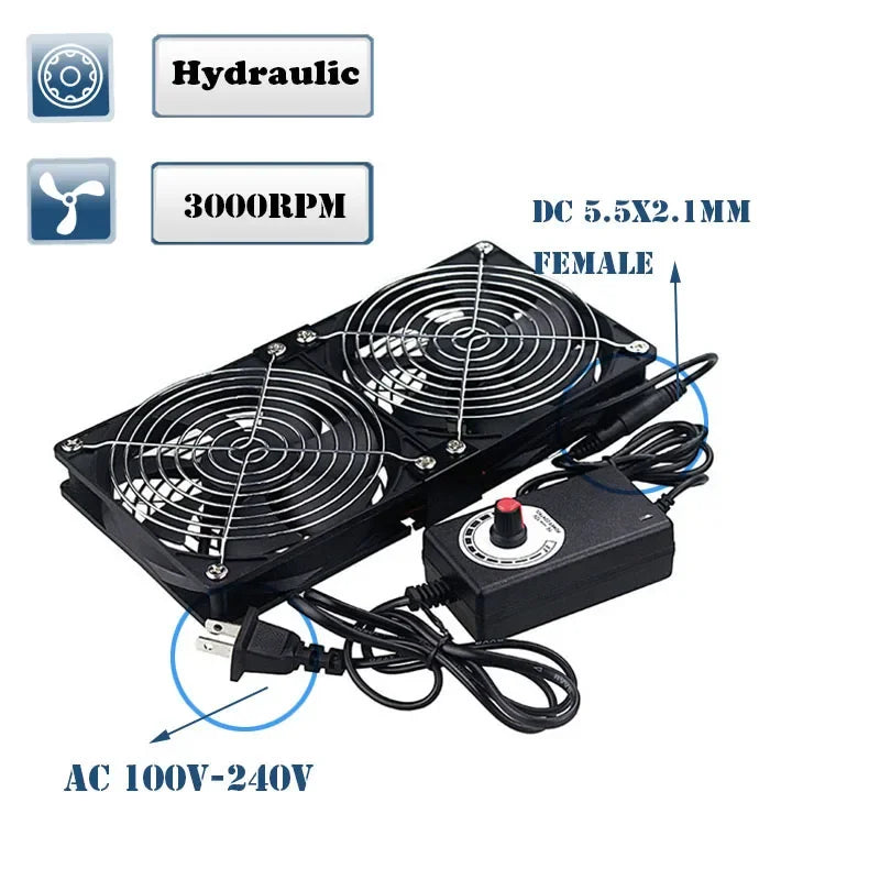 Chladicí ventilátor 120 mm a možnosti regulace rychlosti