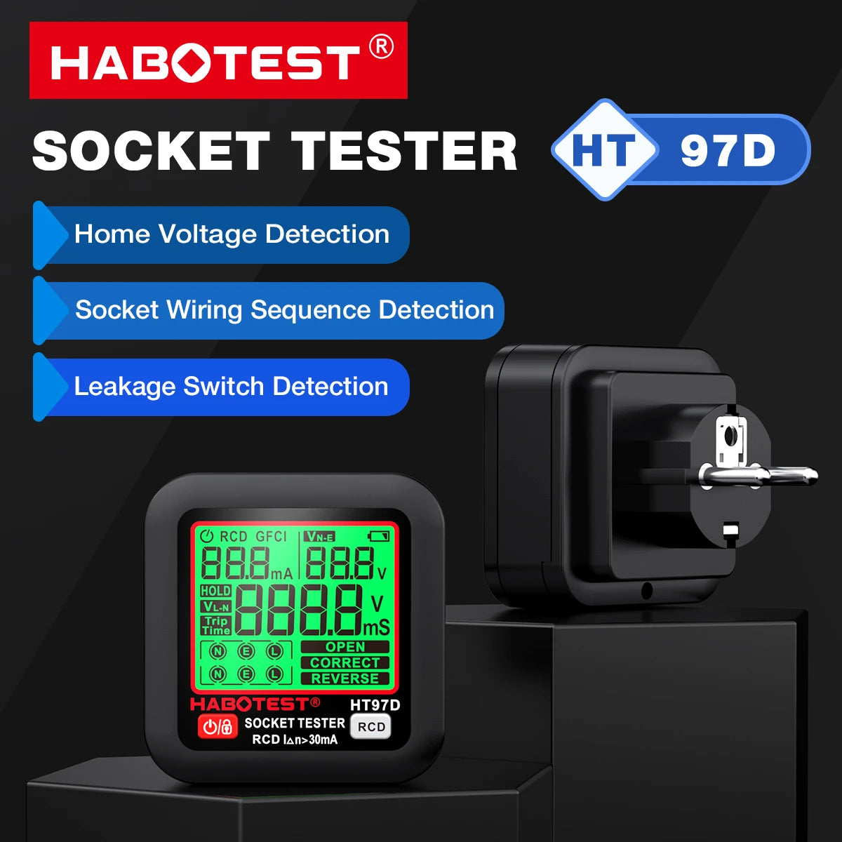 HT97-Series Digital Socket Tester