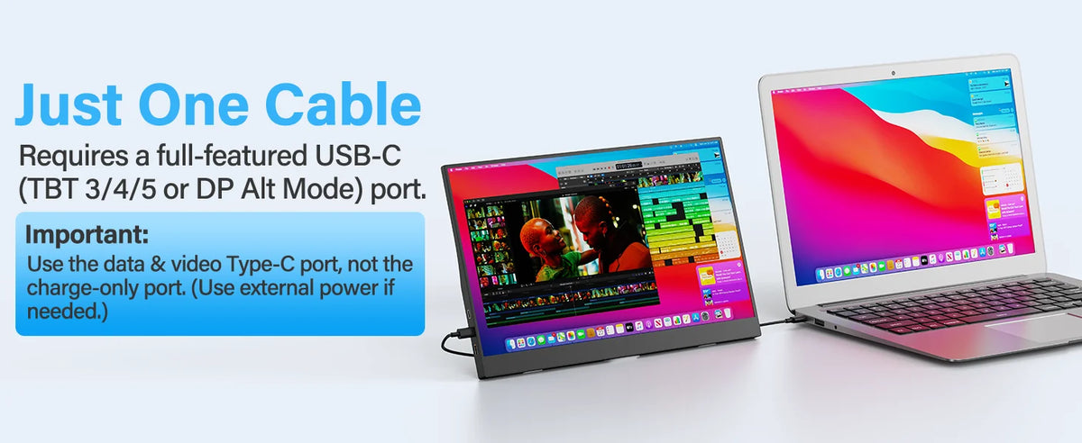 15.6 Inch Portable Monitor 1080P IPS with Speakers
