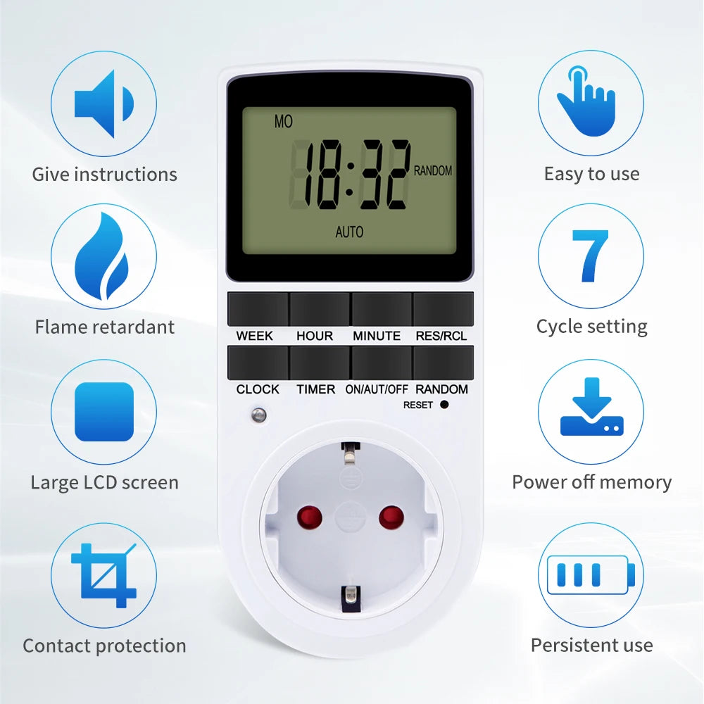 Minuteur numérique programmable sur sept jours TM02