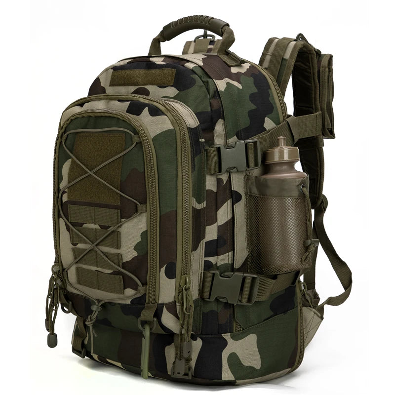 Sac à dos militaire tactique 65L pour camping, randonnée et voyage