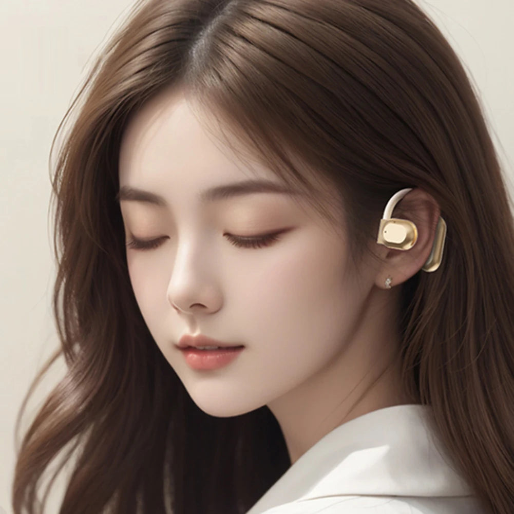 AI Translator Earbuds Bluetooth 5.4 Noise Cancelling Real Time Translator Ear Hook Two-Way Voice Translator for Business Travel