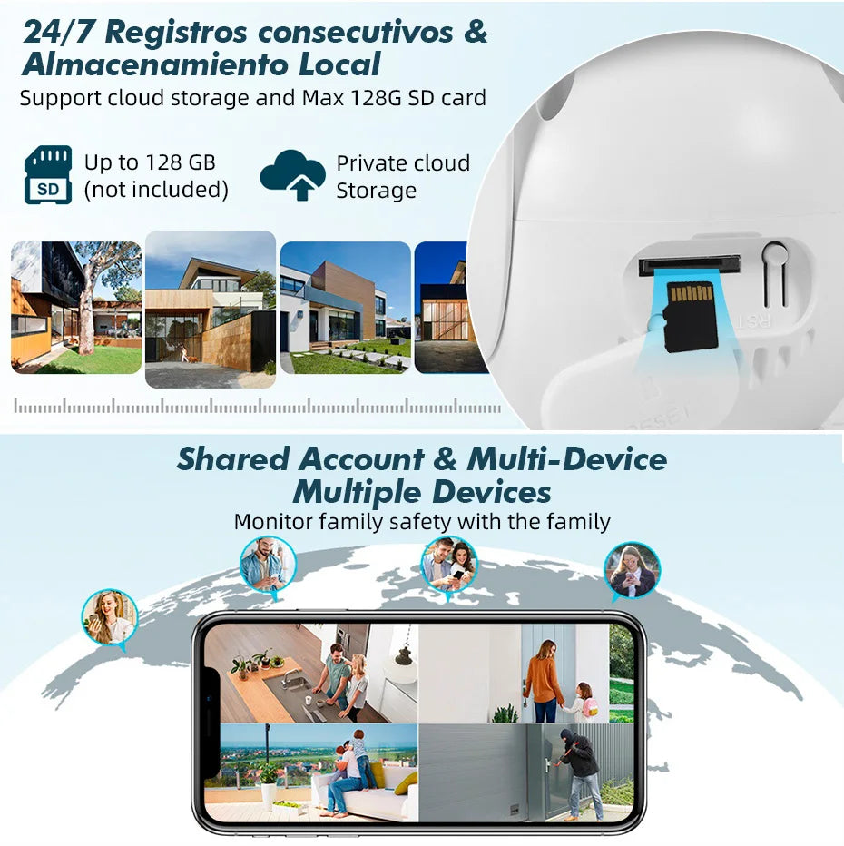 Outdoor 10MP 5K HD Dual Lens WiFi PTZ Security Camera