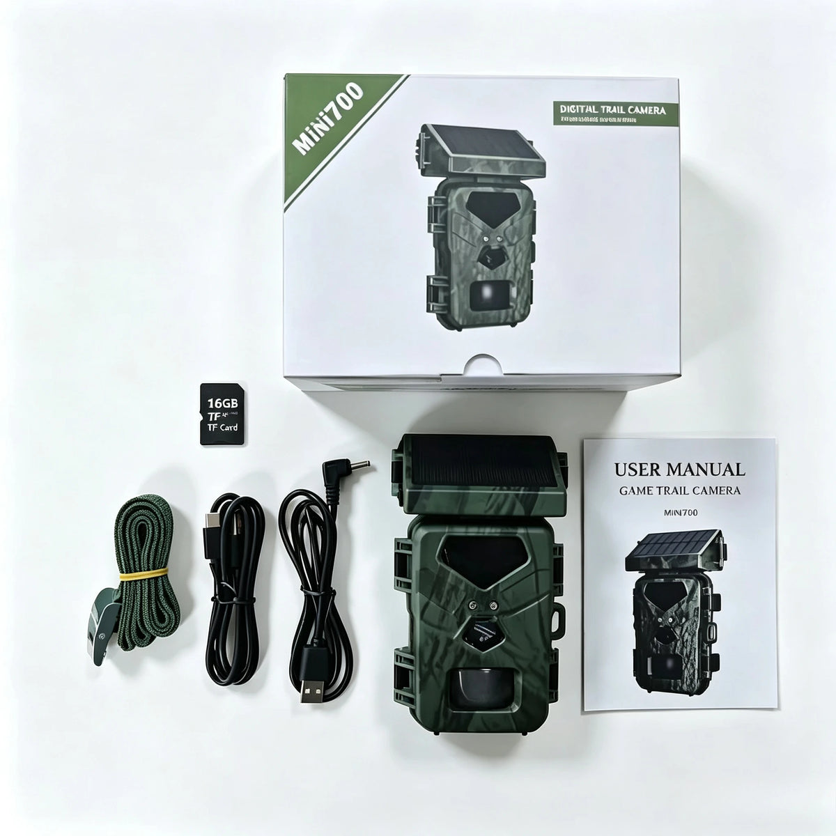 Mini Solar Trail Camera, 20MP 1080P Night Vision IP65 Waterproof, 0.5s Trigger Deer Scouting Wildlife Monitoring Outdoor - Spy-shop.com