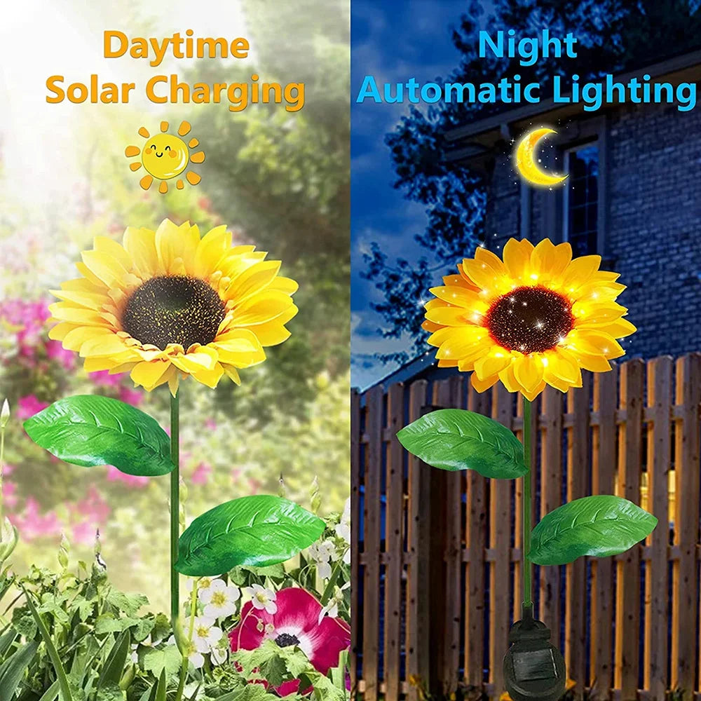 Simulated Outdoor Solar Girasole Intelligente Luci da Giardino