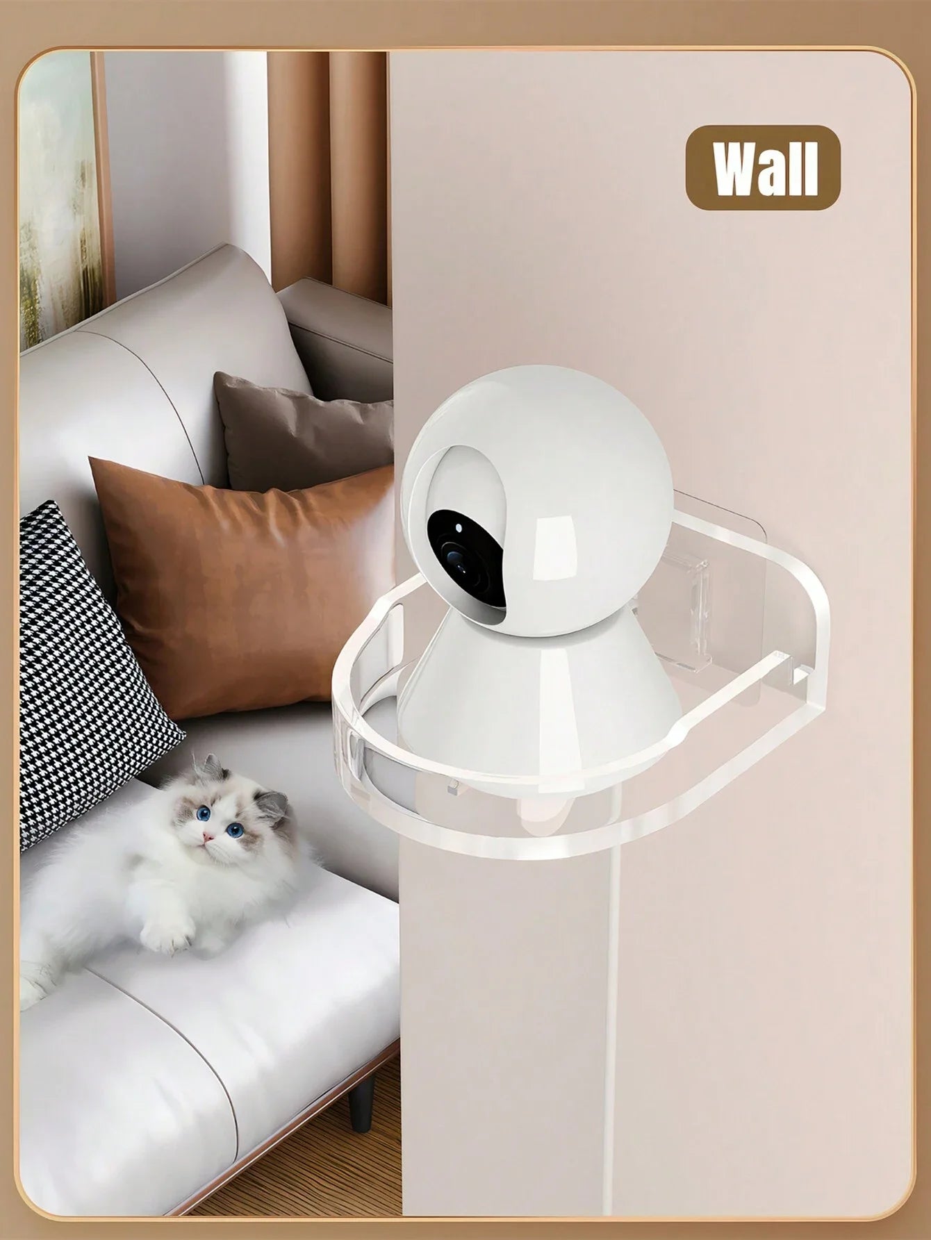 Universal Non-Drilling Wall Mount for CCTV Camera - Durable and Space-Saving Storage Holder