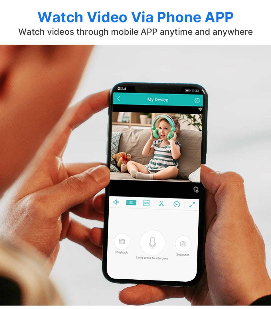 2K 4MP PTZ WiFi Security Camera with Two-Way Audio