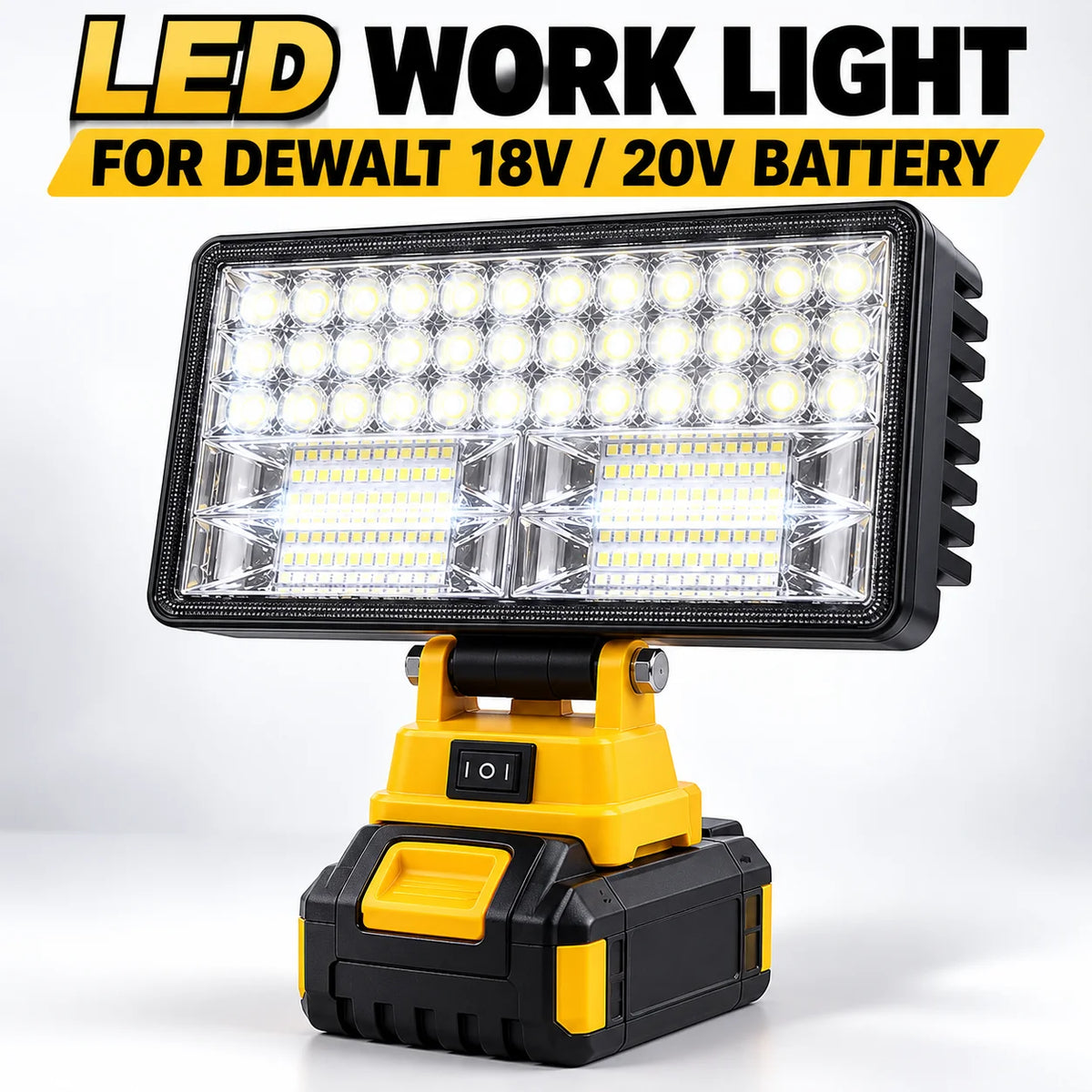 Cordless LED Work Light for 18/20 V Tool Batteries