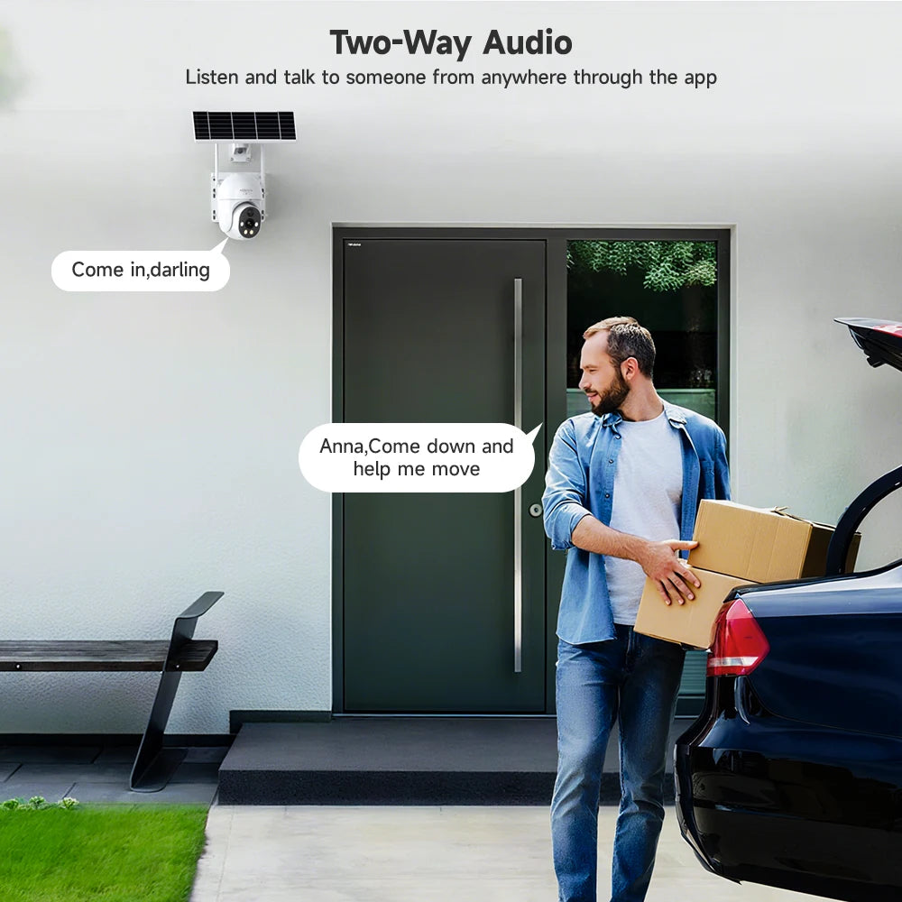 Solar WiFi PTZ Security Camera with 1080P HD and 10X Zoom