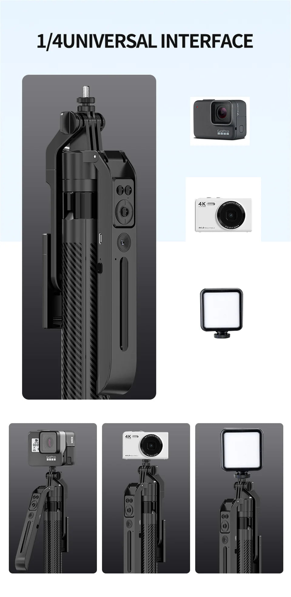 C12 Tripod Gimbal Stabilizer for Smartphone Cameras