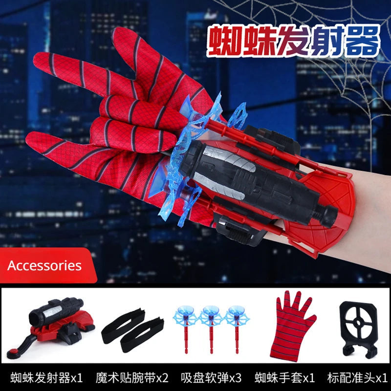 Disney SpiderMan Hero Launcher Rotating Spider-Man Launcher Soft Bullet Gun Suction Cup Ejection Toy Children's Birthday Gift
