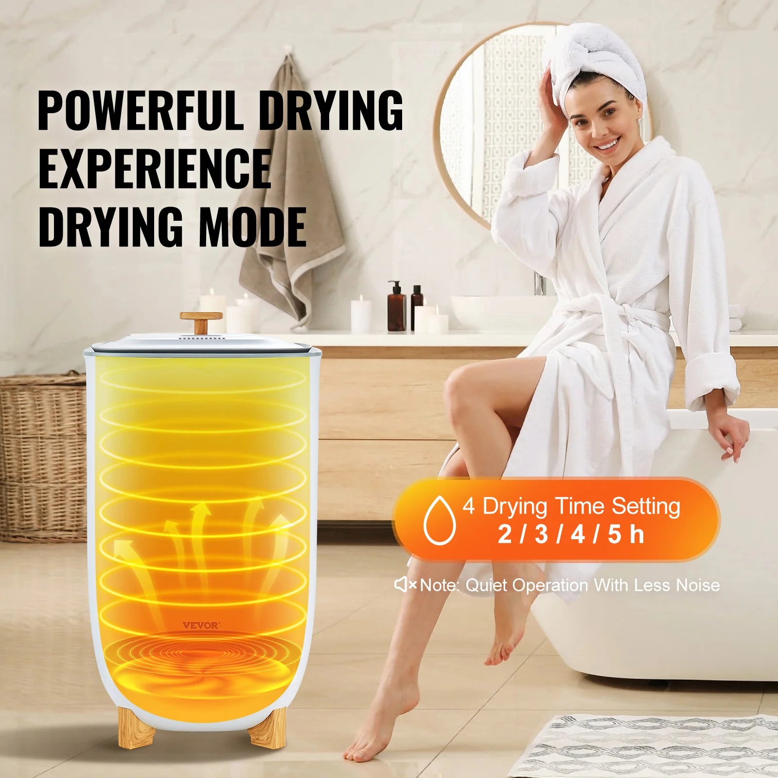 35L Towel Warmer Bucket with Fast Heating & Drying Modes