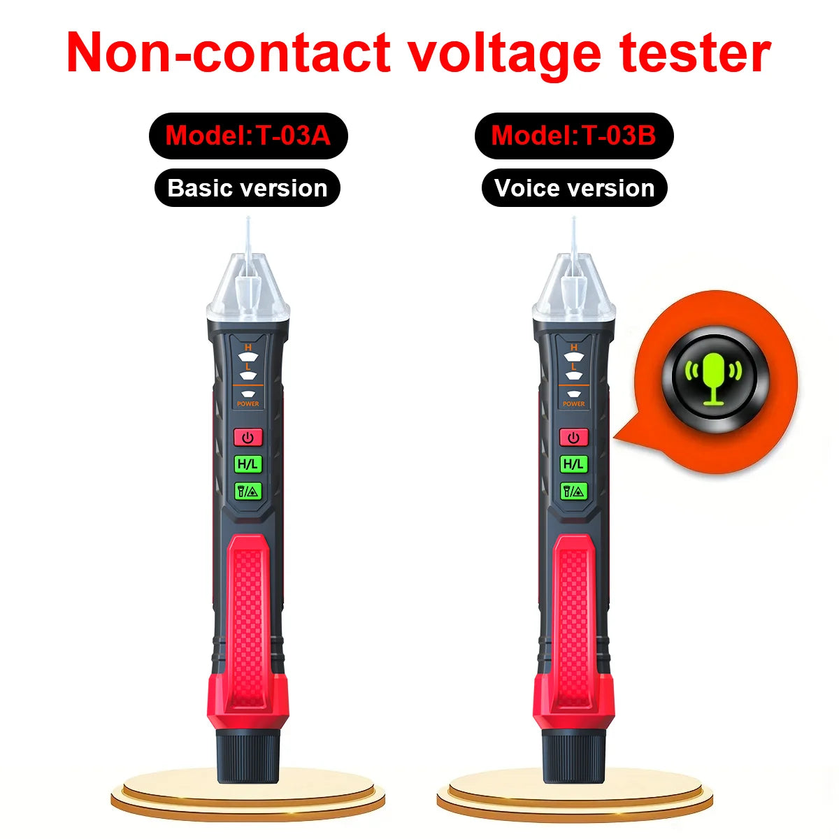 Non-contact Voltage Tester 12-1000V AC Pen Circuit Electric Indicator Wall Tool With Flashlight Buzzer