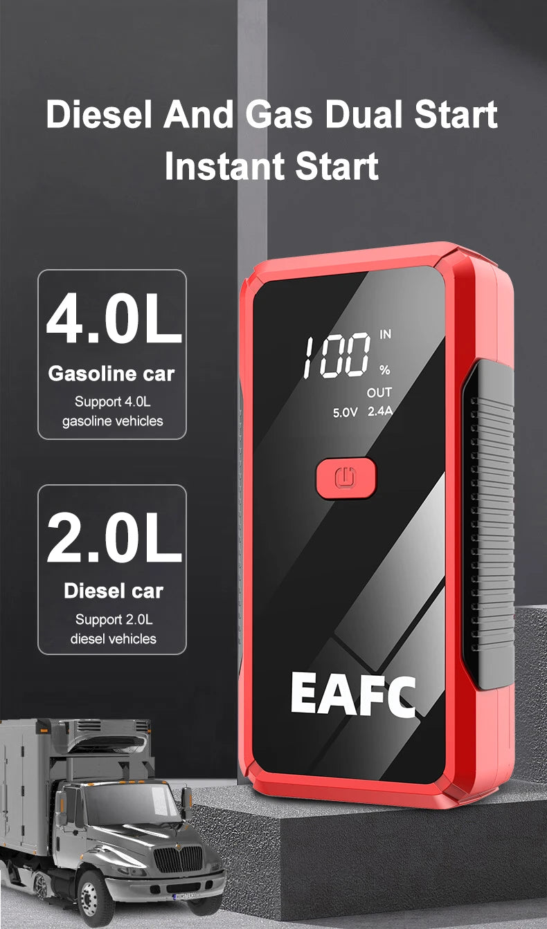 EAFC 12V Portable Car Jump Starter Power Bank