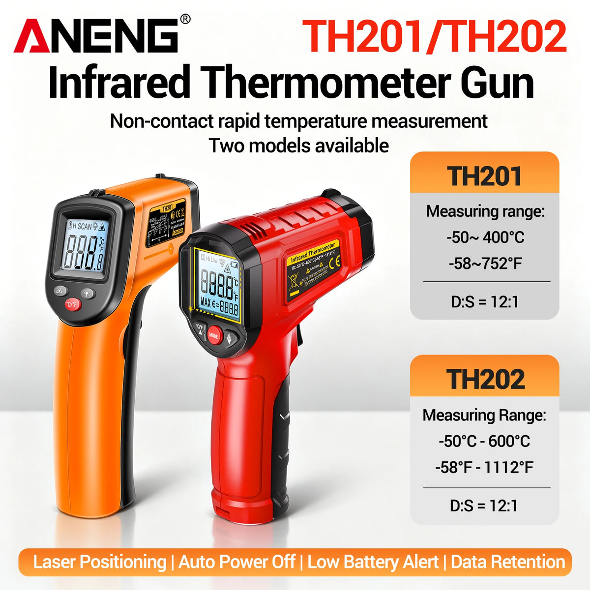 Misuratore digitale di temperatura e umidità ANENG TH202/TH201