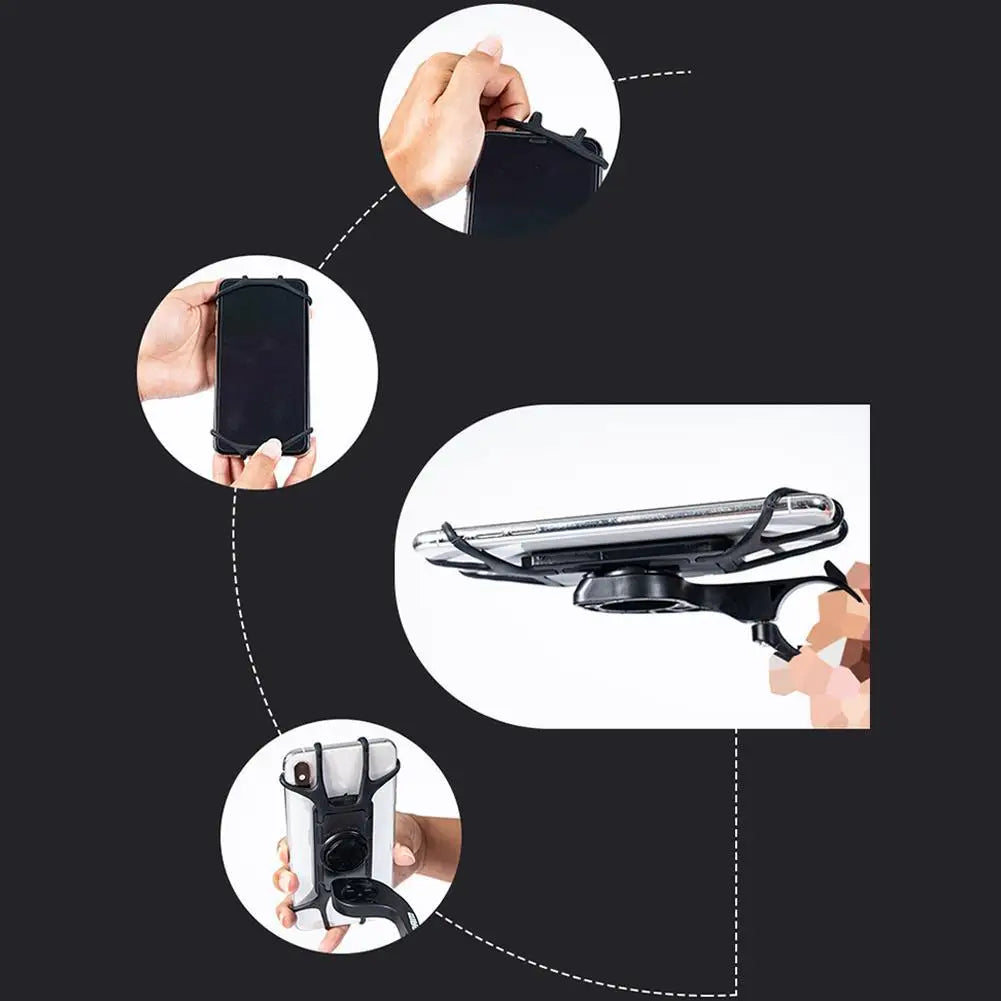 Telefoonhouder voor SRAM Garmin-fiets, fietshouder voor mobiele telefoon, siliconen telefoonhouder voor fiets en motor, schokbestendig