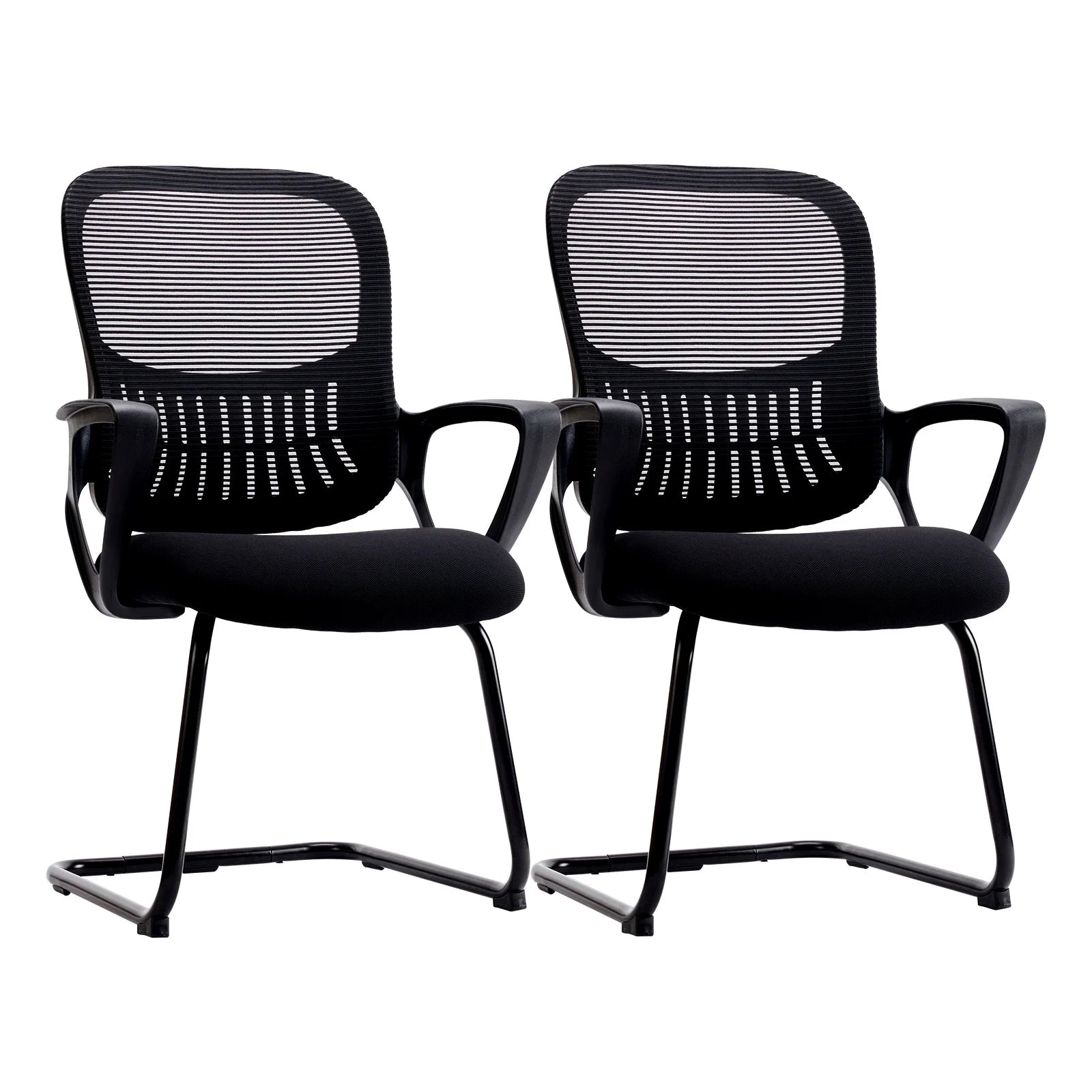 Ergonomic Office Chair No Wheels with Mesh Lumbar Support