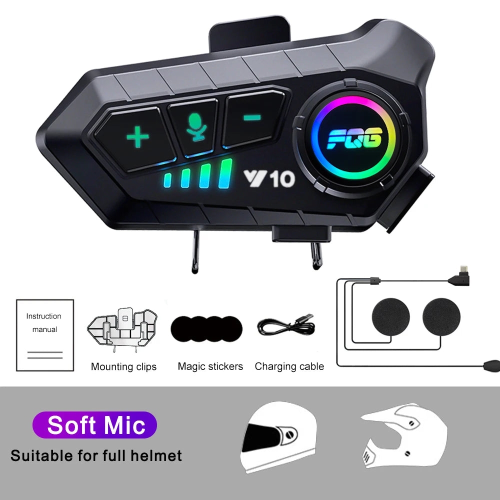 Bluetooth 5.3 motorfietshelm hoofdtelefoon - microfoonopties