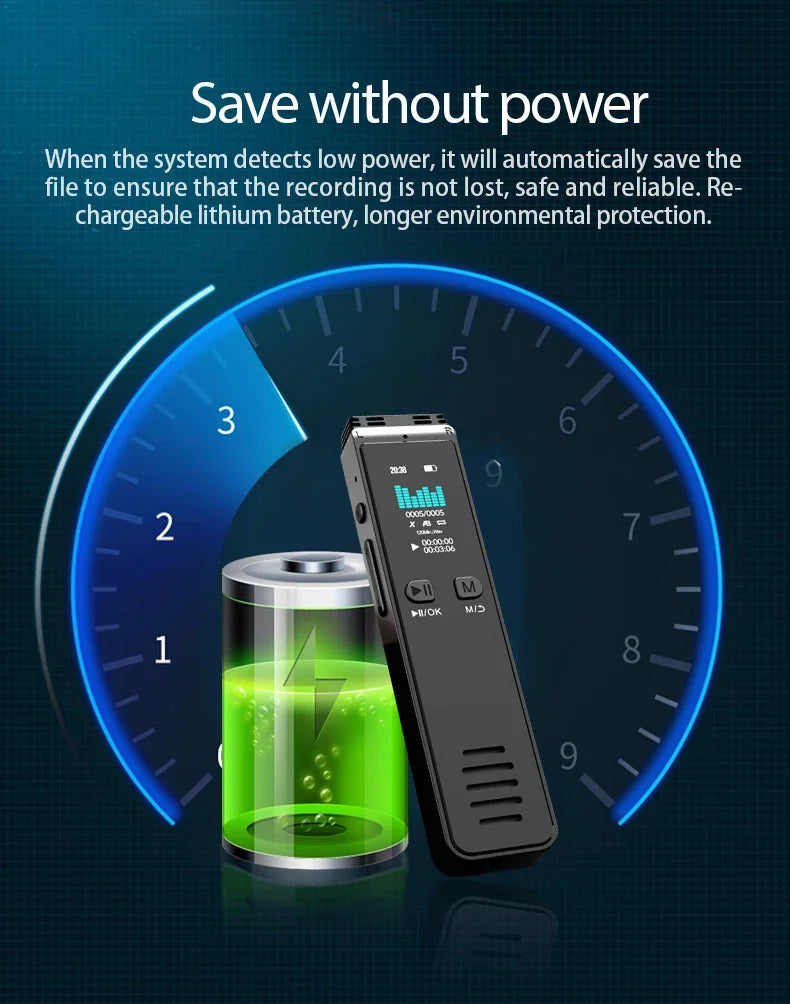 Voice Activated Recorder Bluetooth Digital Professional Sound Recording Device Audio Listening Dictaphone STTWUNAKE