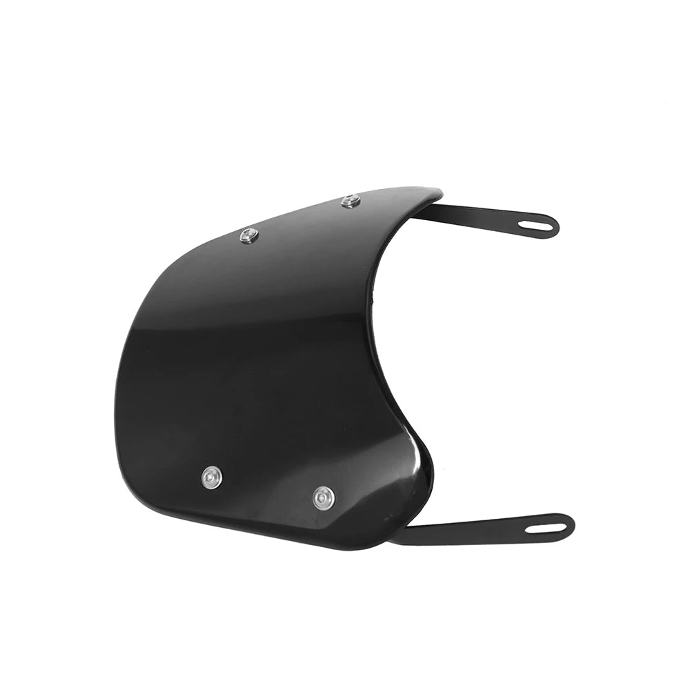 For Yamaha Kawasaki Suzuki Cafe Racer For Harley Honda Motorcycle Universal Black Windshield Wind Deflector Windscreen Fairing
