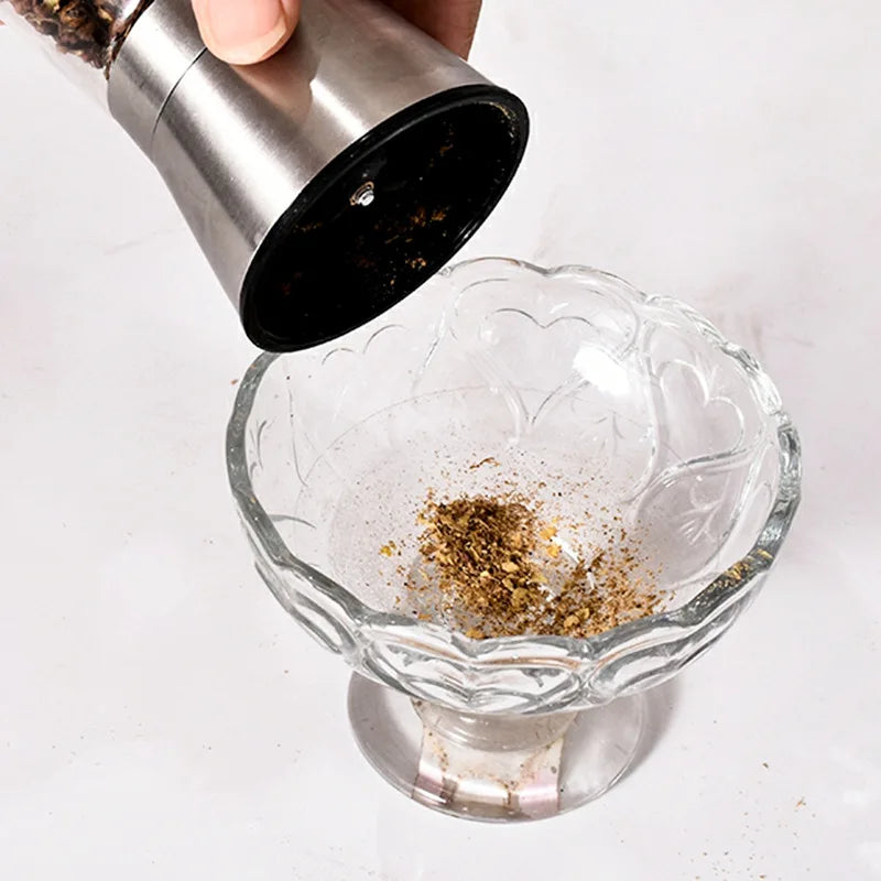 Glass Pepper Mill with Adjustable Grind