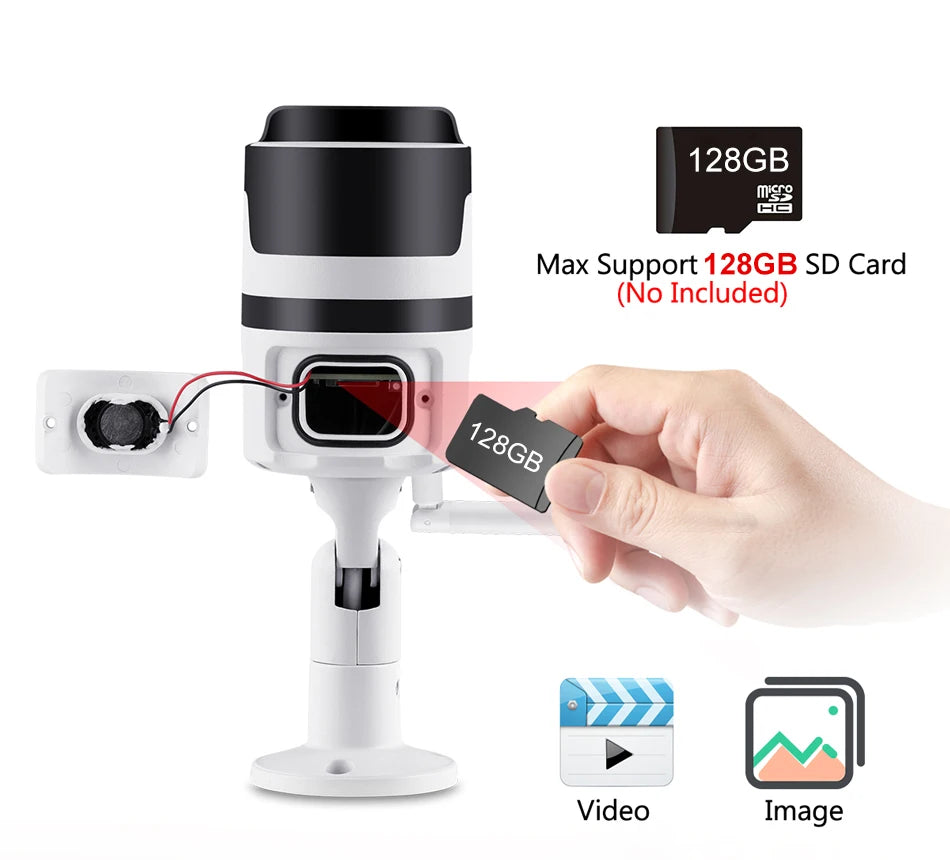 MISECU bežična vanjska sigurnosna kamera s 5MP noćnim vidom u boji