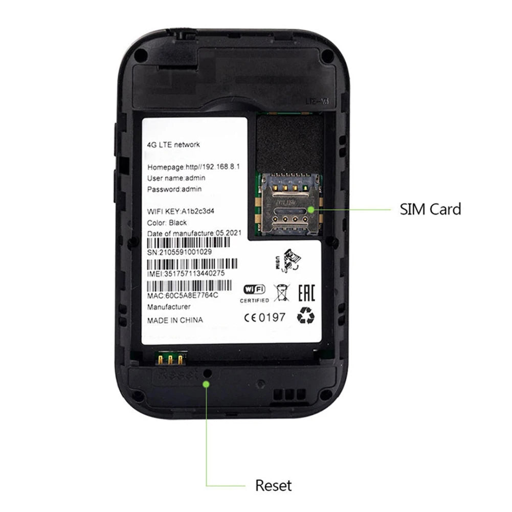 4G LTE Portable WiFi Hotspot Router 150Mbps with SIM Slot