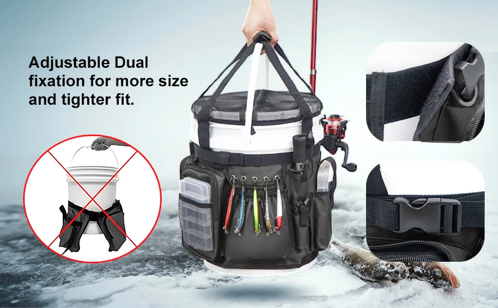 Fishing Bucket Organizer for 5-6 Gallon Buckets