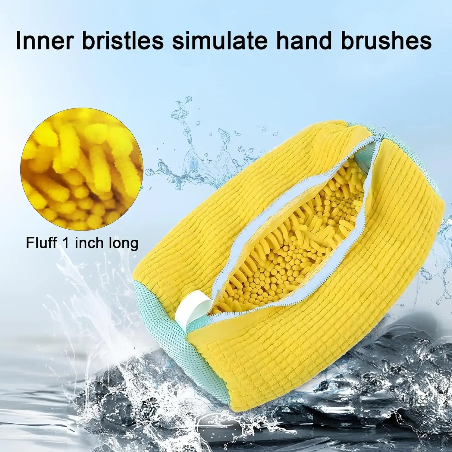 Machine Washable Shoe Washing & Drying Bag with Soft Fiber - Durable Polyester Laundry Protector for Shoes Adjustable Strap