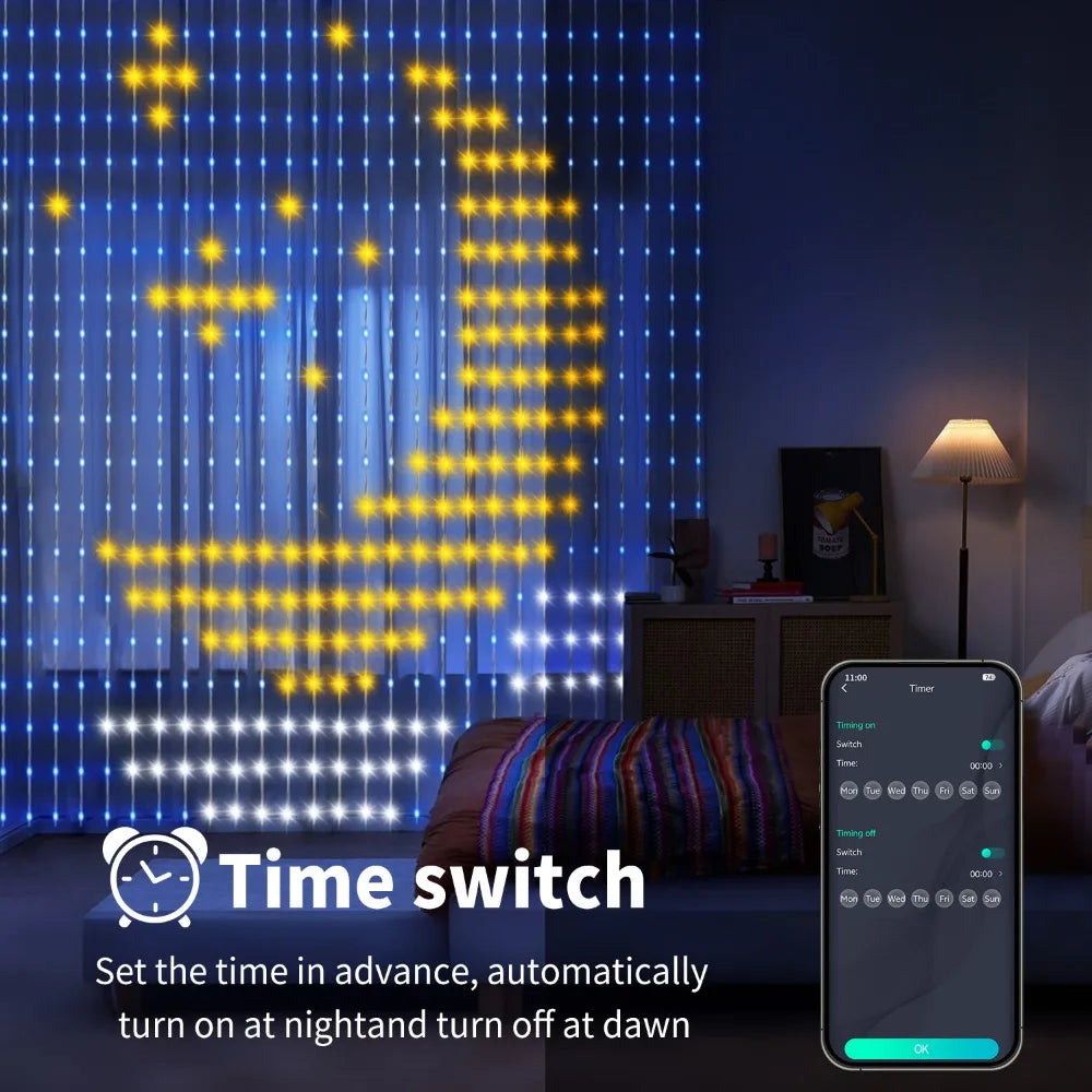 RGB závěsové osvětlení ovládané aplikací - velikostní varianty