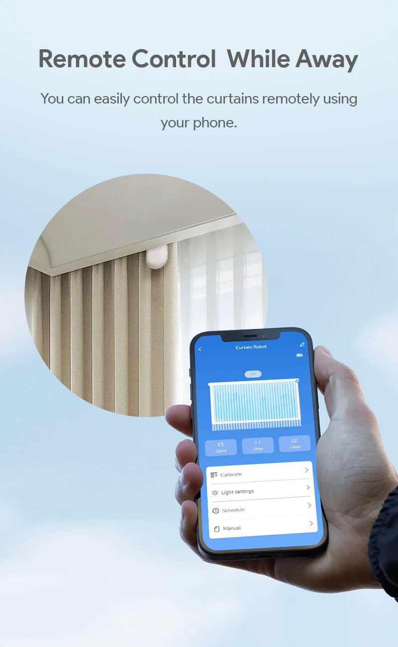 Inteligentný Zigbee / Bluetooth závesný motor s háčikmi, ovládanie hlasom