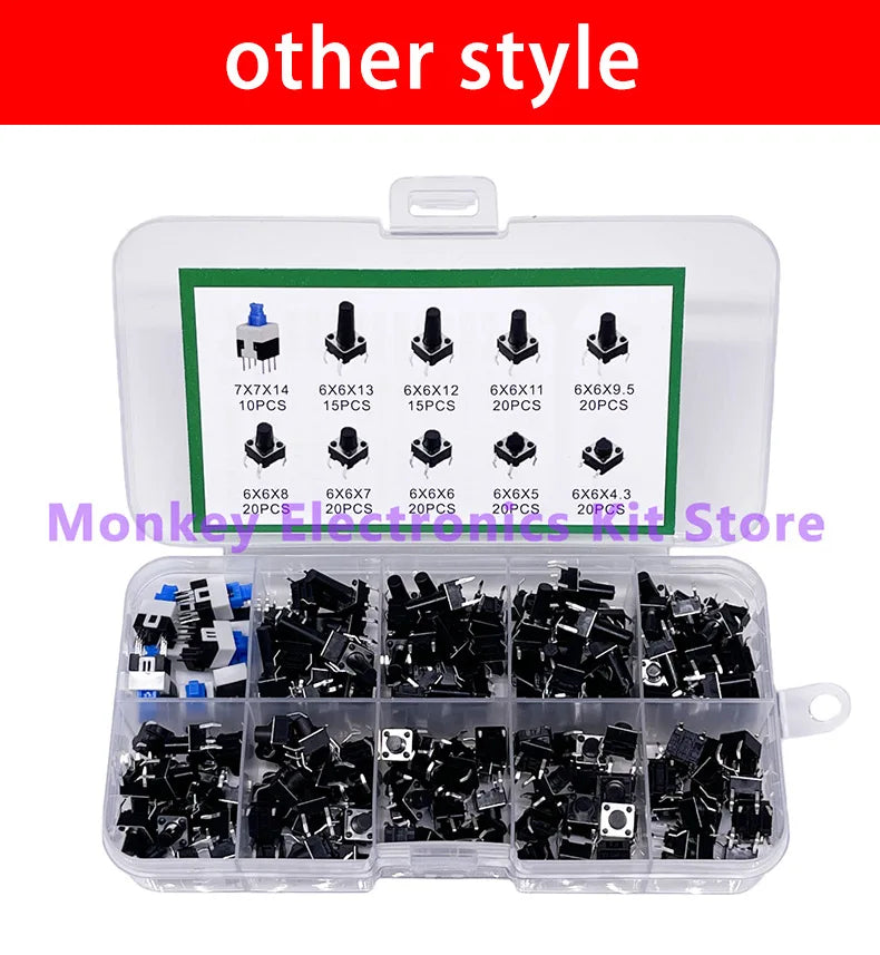 Assortiment de boutons-poussoirs tactiles
