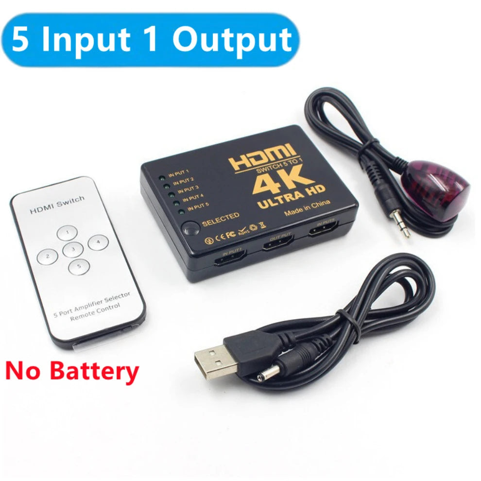 HDMI Source Switch - Three or Five Inputs