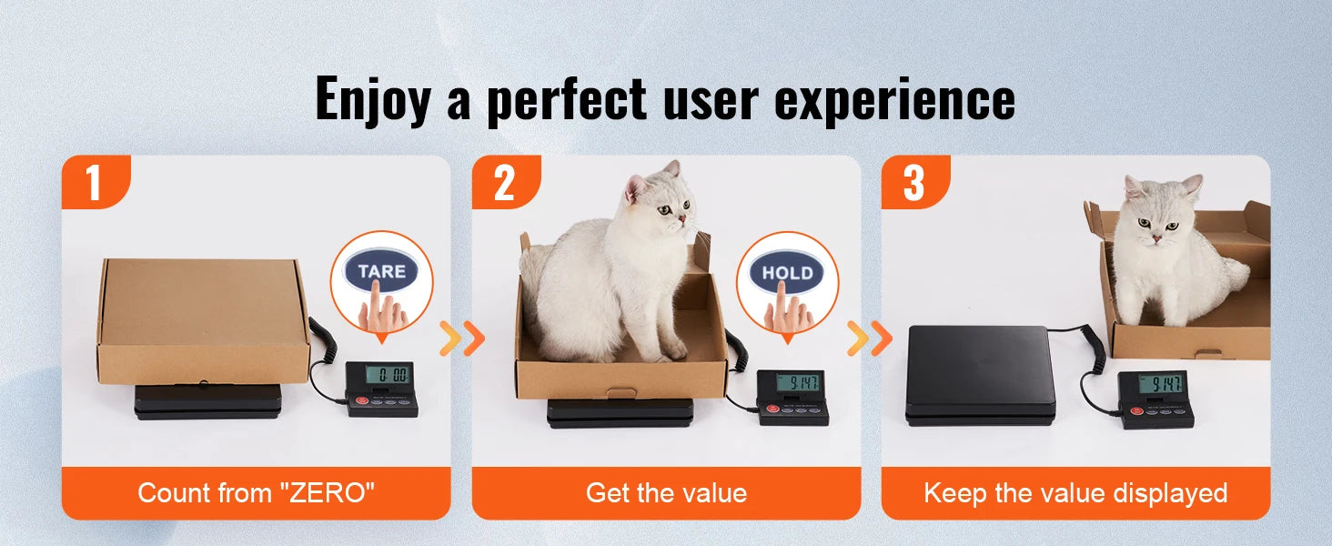 110 lb Digital Postal Shipping Scale with Foldable LCD Screen