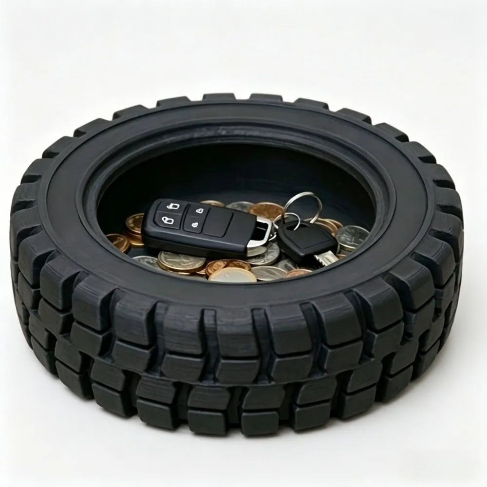 Tyre-Style Desktop Storage Tray