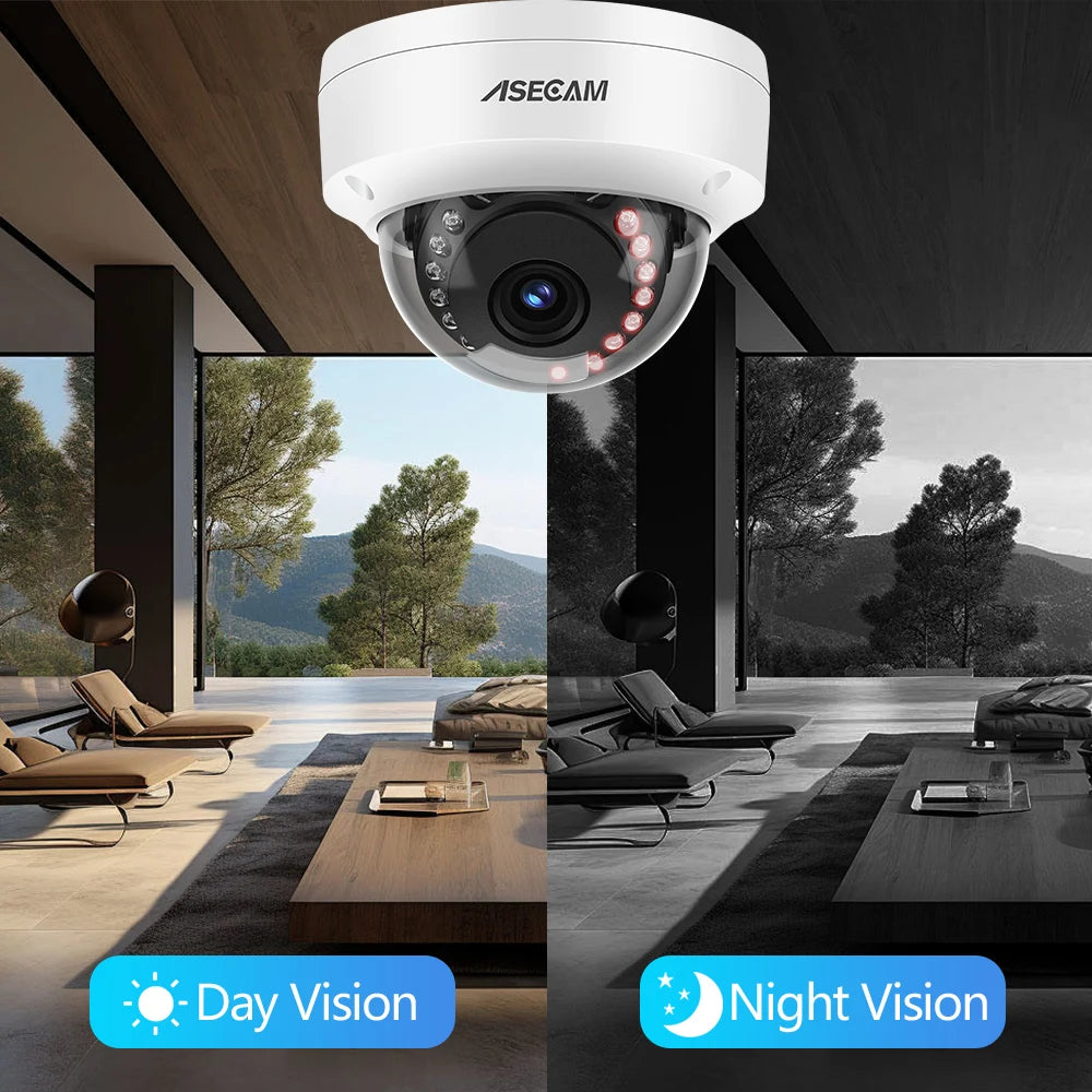 8MP 4K PoE IP Dome Security Camera Outdoor IK10 IP66 ONVIF
