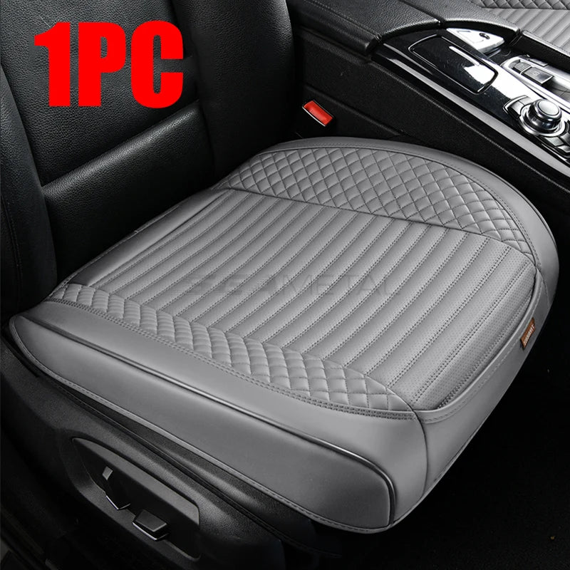 SEAMETAL Full Wrapped Car Front Seat Cover Premium PU Leather Vehicle Seat Cushion Breathable Anti Scratch Chair Protector Mat