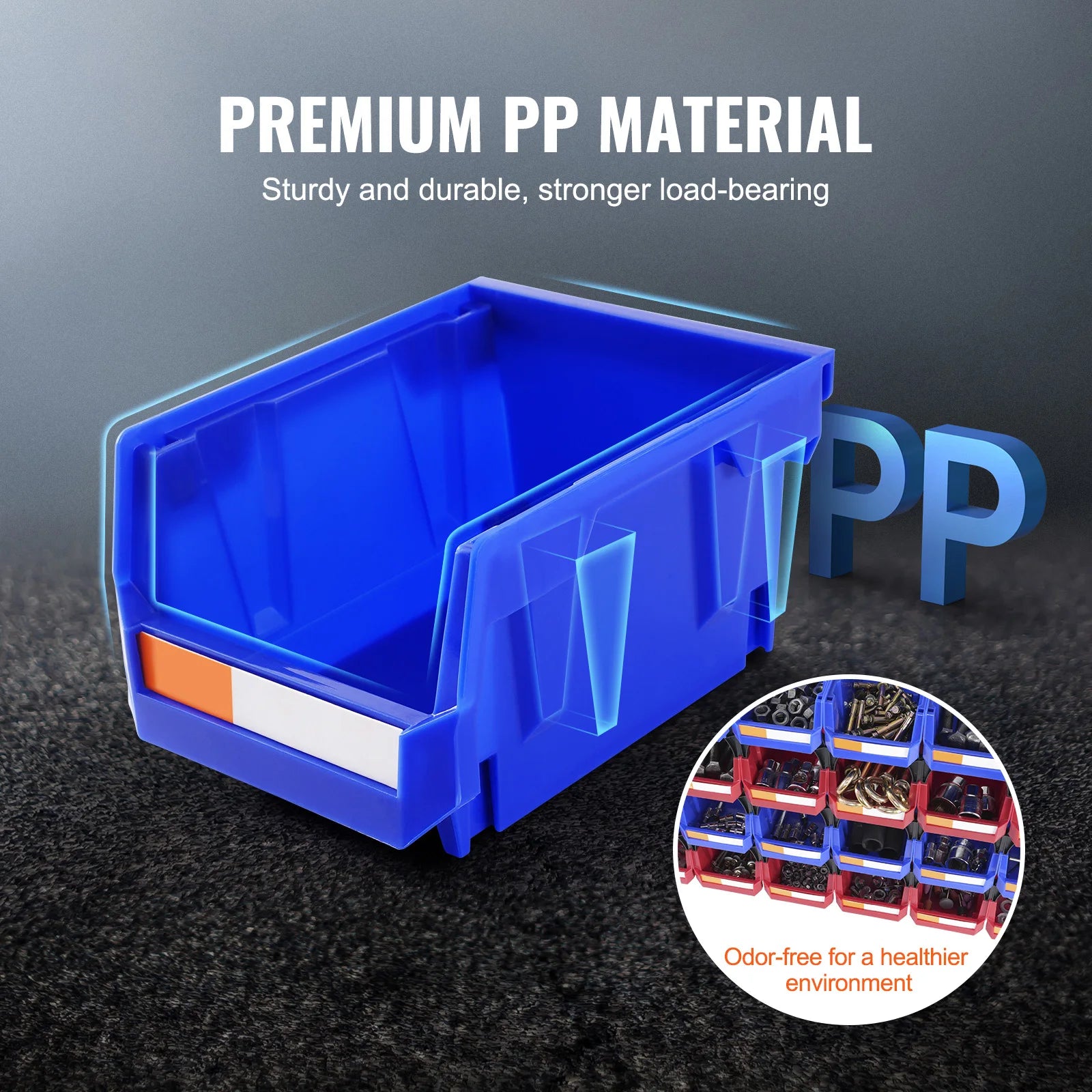 24-Piece Stackable Storage Bins Organizer Set