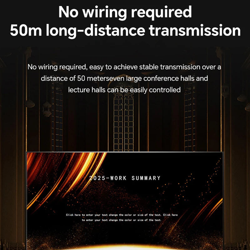 Type-C to HDMI Wireless Transmitter and Receiver 4K Decode Video Transceiver 50m Extender Kit