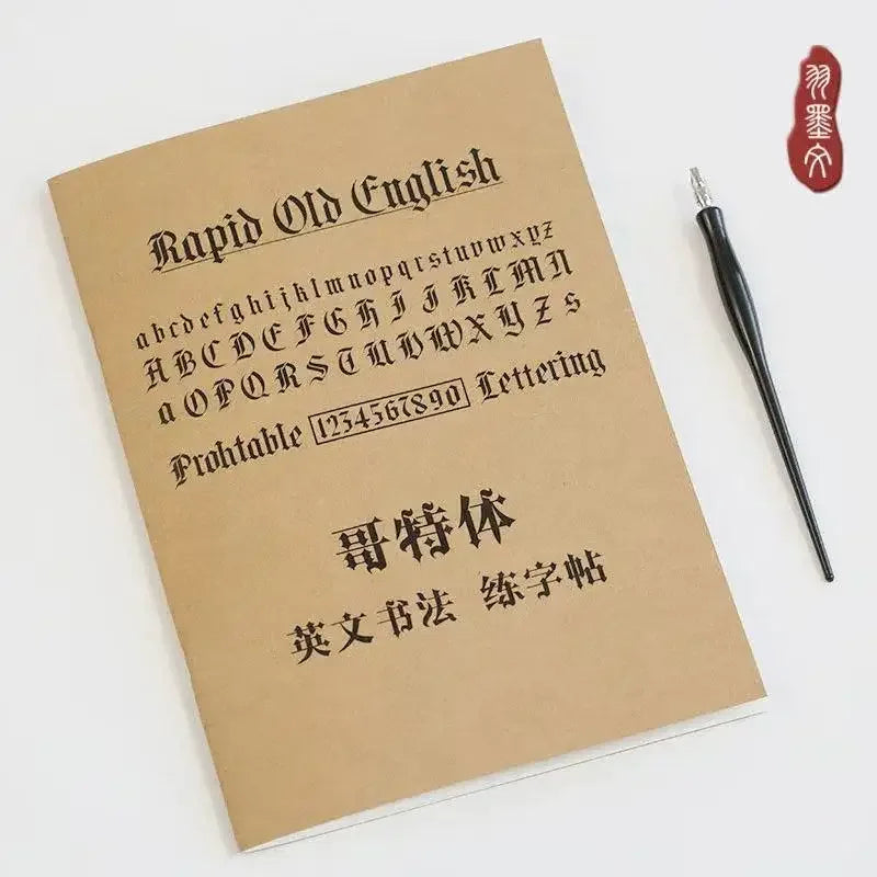 Übungsheft für englische und gotische Kalligrafie, wunderschöne englische Schrift, Englisch-Lernheft, Libros Livros