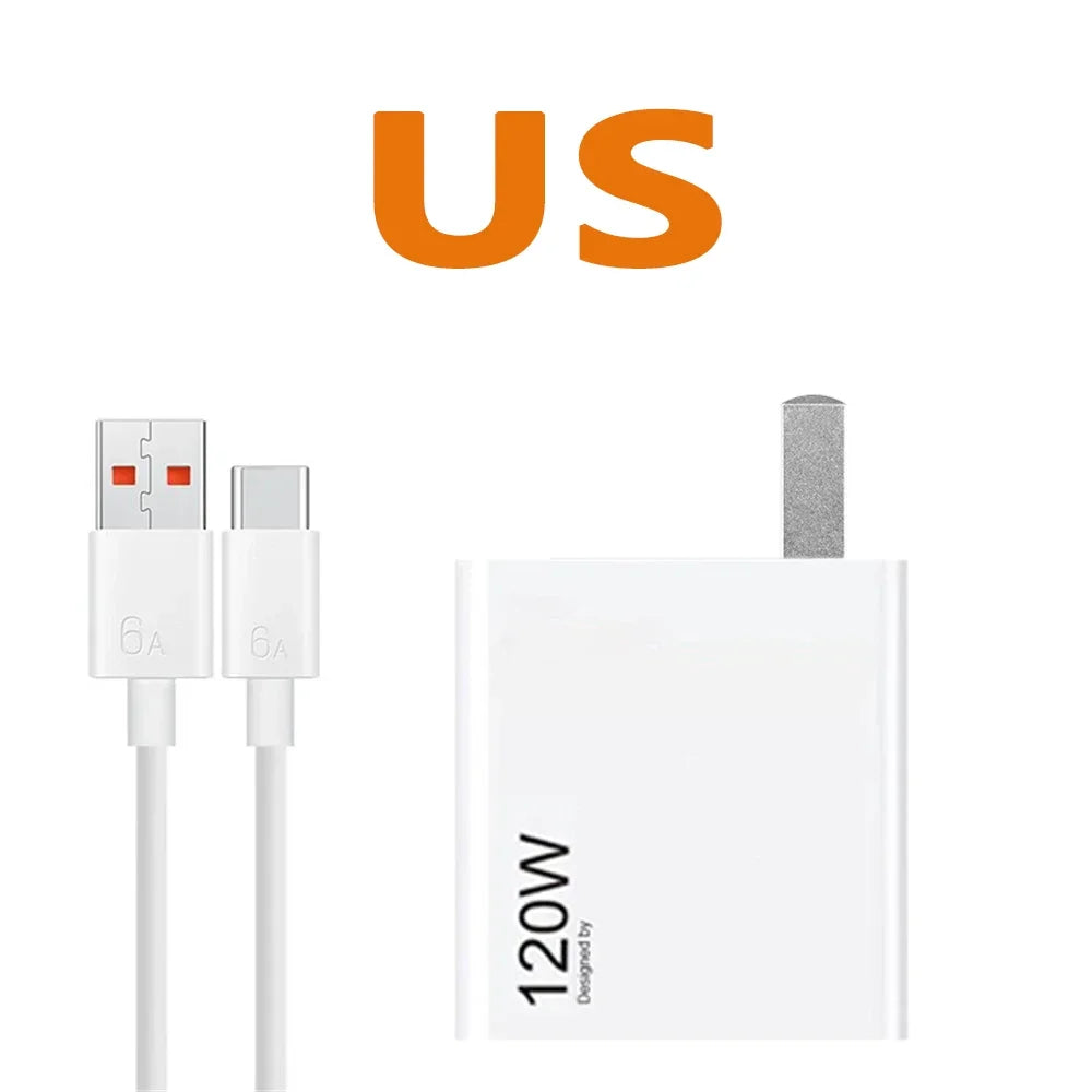 120 W nabíjačka USB-A pre kompatibilné telefóny Xiaomi a Redmi