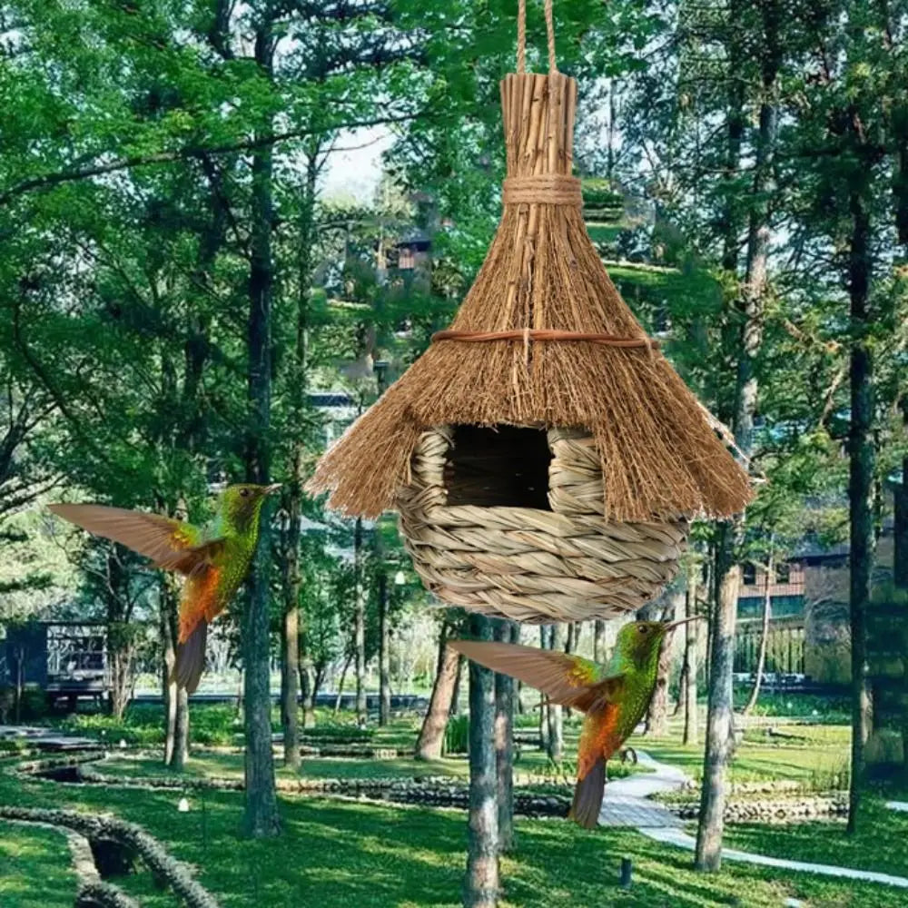 Handwoven Hanging Grass Bird House