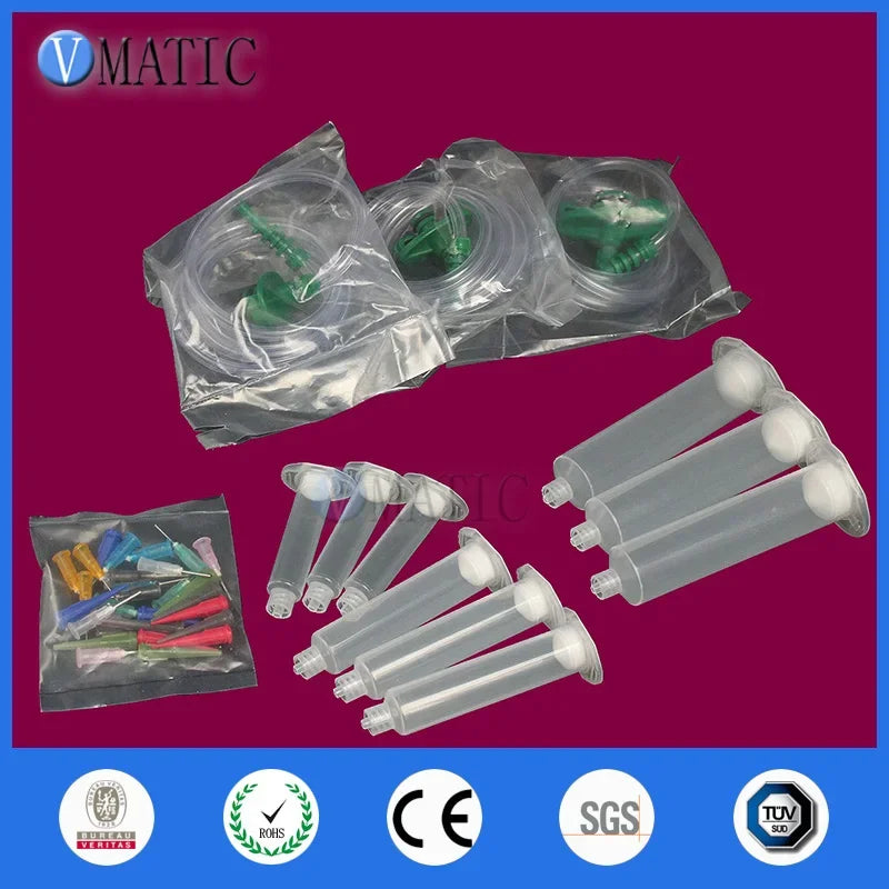 Pneumatic Dispensing Syringe and Adapter Kit